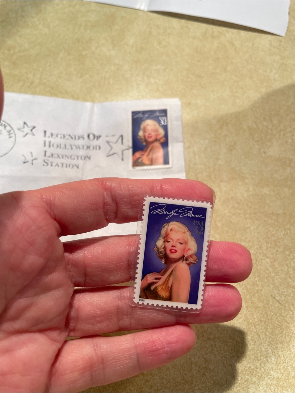 Marilyn Monroe Collectible Stamp Pin